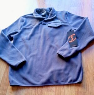 NWT Spalding Men's Fleece Shirt, Gray Sz S, M